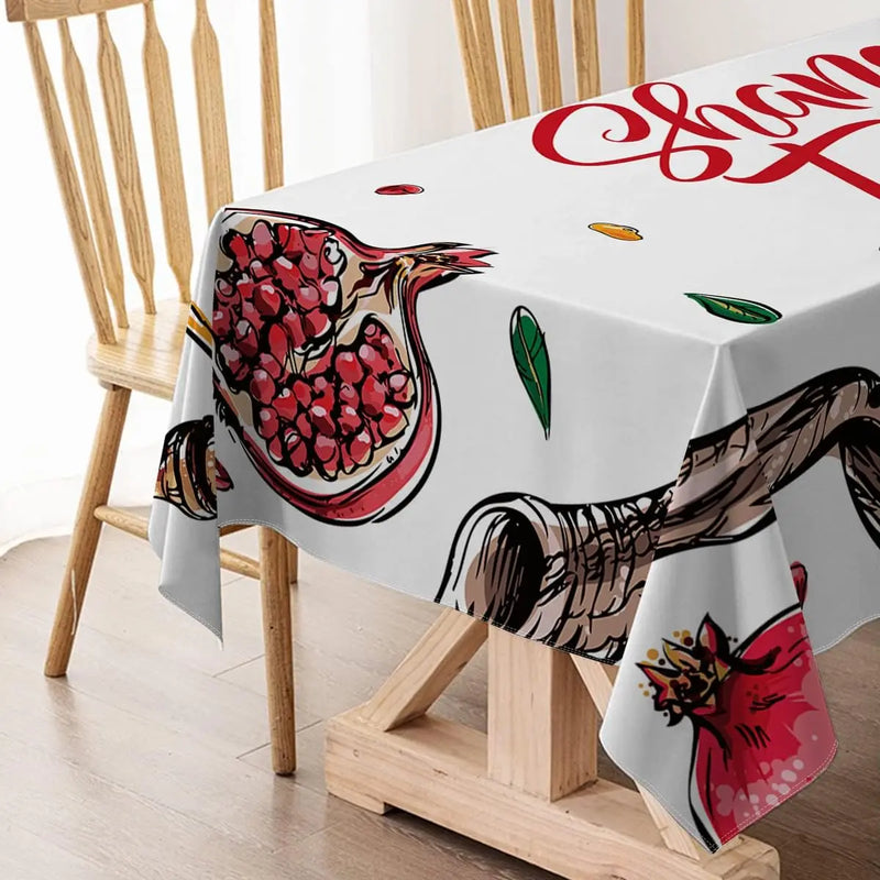 Shana Tova Waterproof Tablecloth for Rosh Hashanah