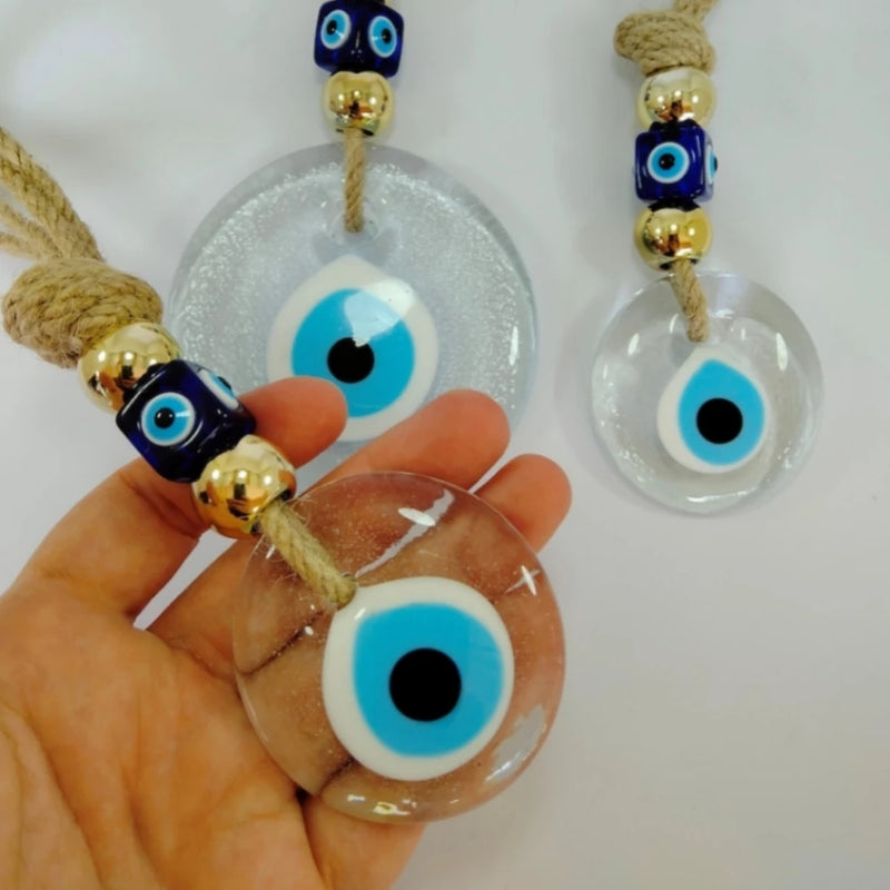 Blue Turkish Evil Eye Pendant Wall Hanging