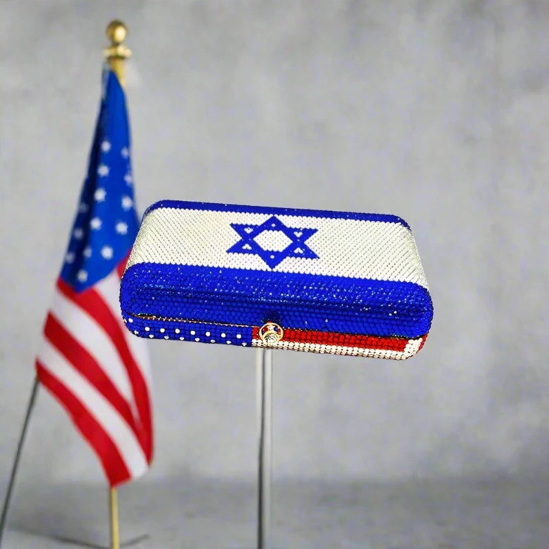 Exclusive USA & Israel Flags Reunion Clutch