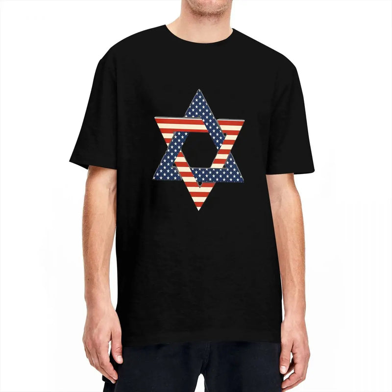 Star Of David American Flag T-Shirt