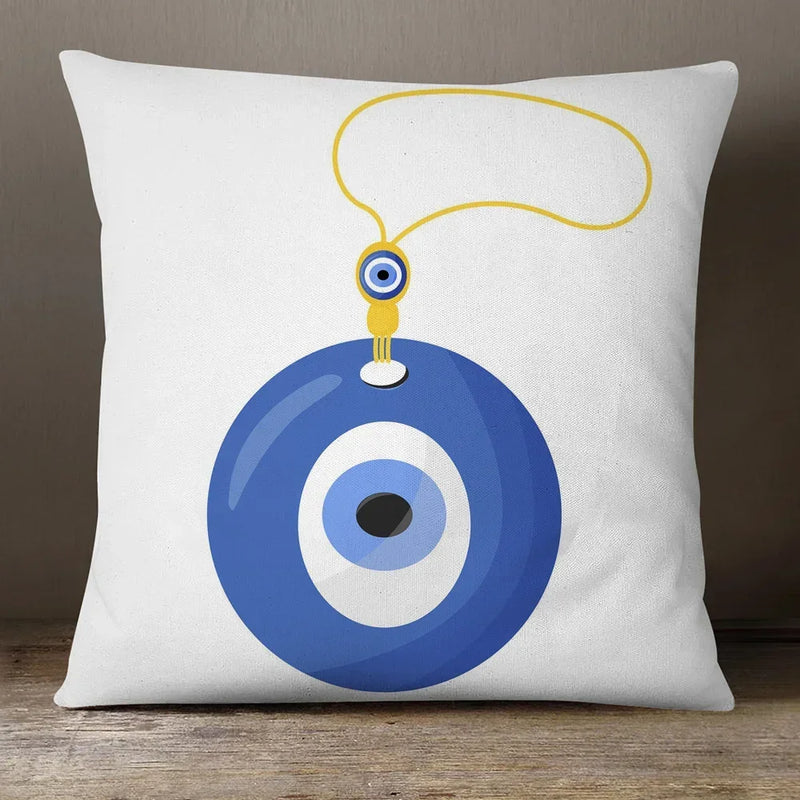 Evil Eye Hamsa Hand Pillow Case