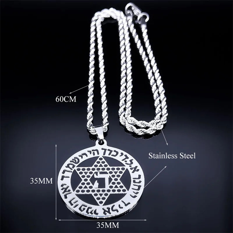 Star of David Pendant Necklace for Men