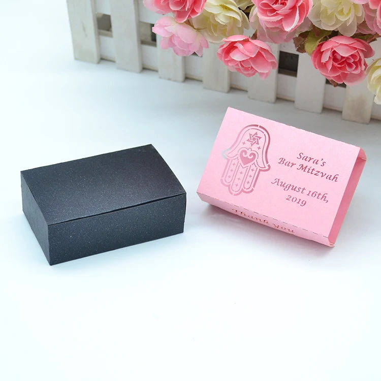 Hamsa Design Jewish Bar Mitzvah Favor Box