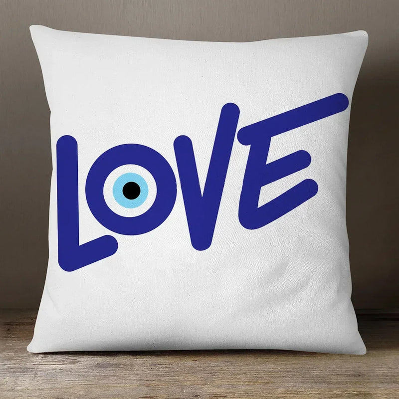 Evil Eye Hamsa Hand Pillow Case