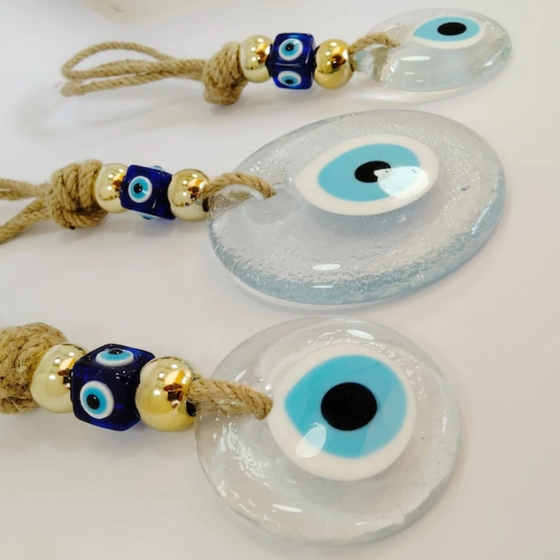 Blue Turkish Evil Eye Pendant Wall Hanging