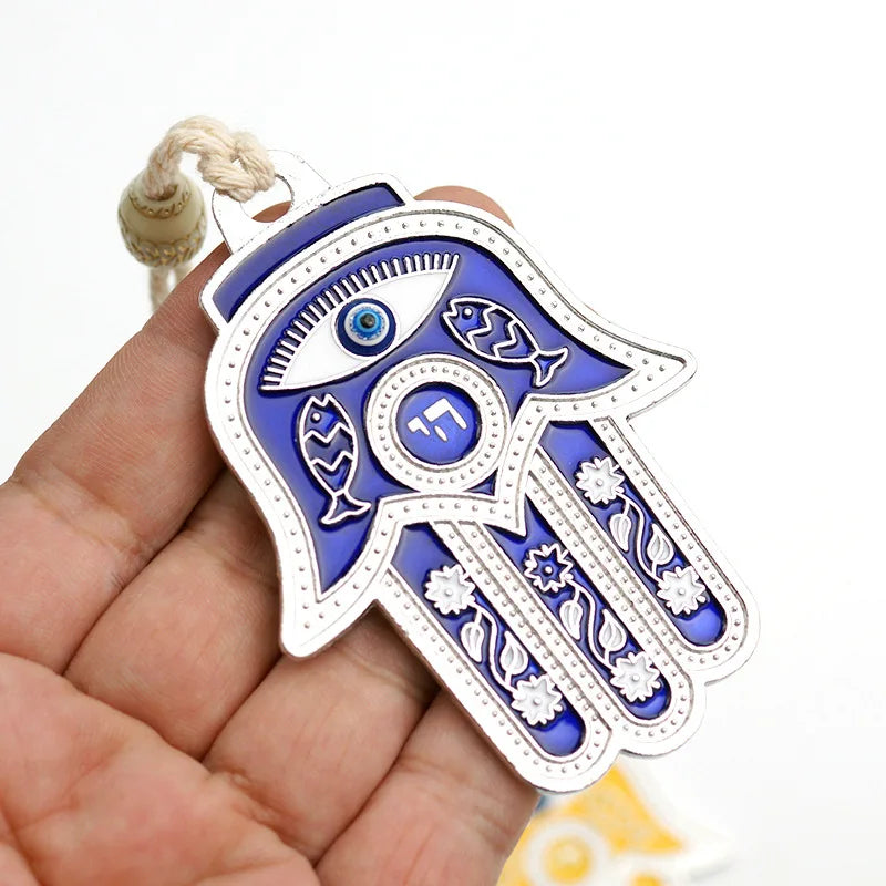 Blue Evil Eye Hamsa Wall Hanging