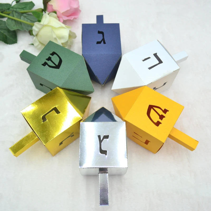 Dreidel-Shaped Hanukkah Gifts Candy Paper Box