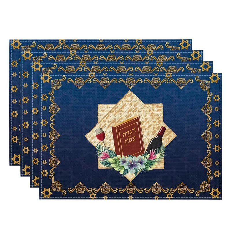 1pc Happy Passover Linen Placemat