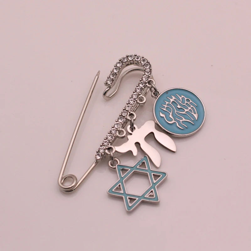 Newborn Boy Pin Brooch Amulet