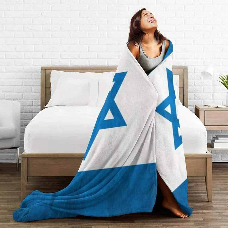 Vintage Israel Flag Ultra Soft Velvet Blanket