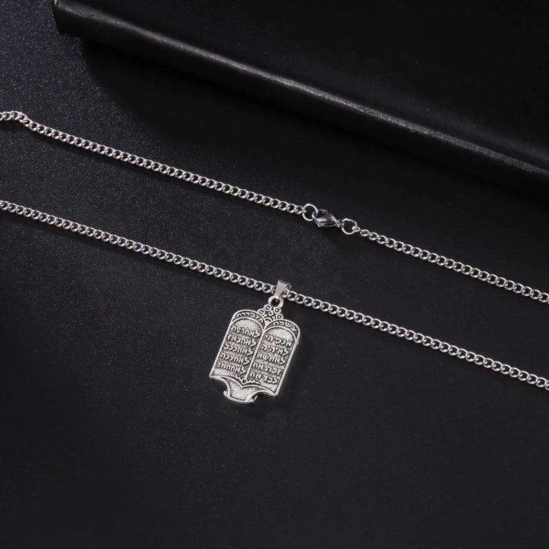 Torah Silver Color Pendant Necklace