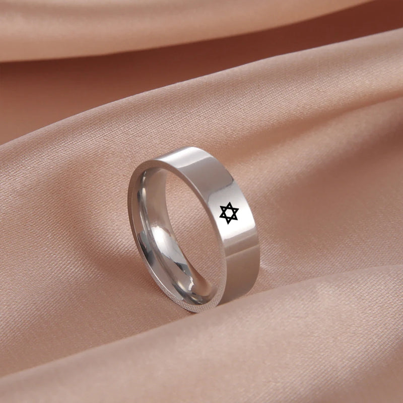 Jewish Shema Ring in Stainless Steel