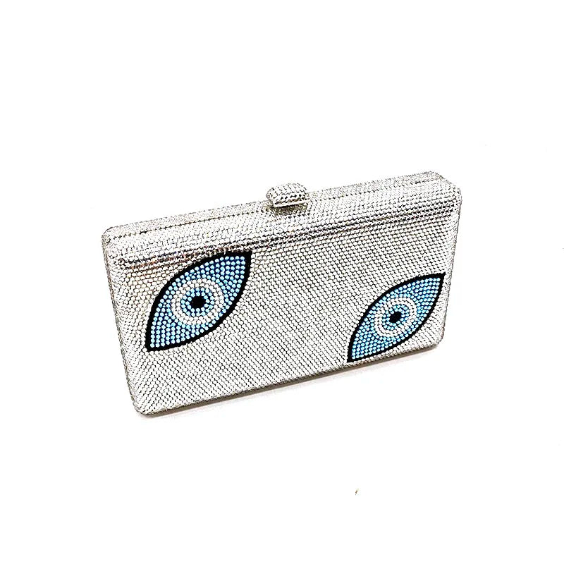 Crystal Evil Eye Design Clutch