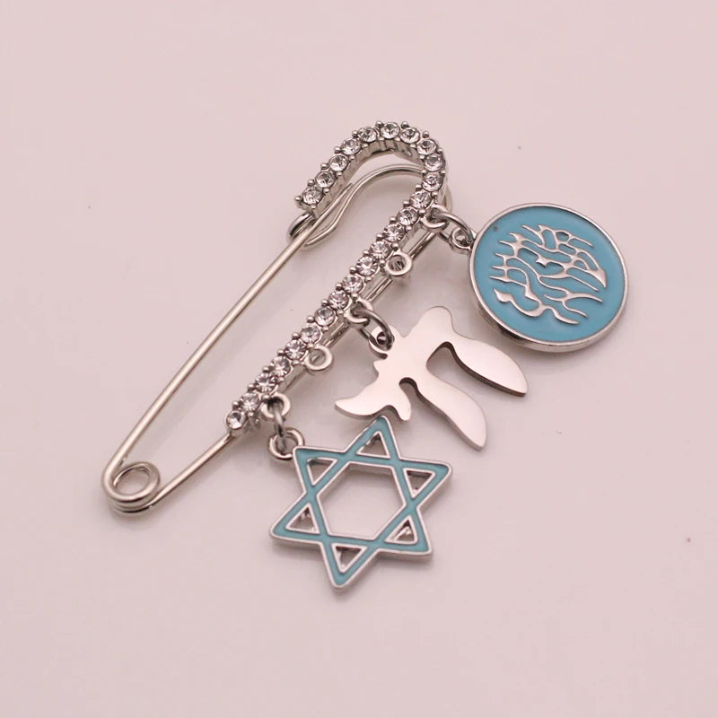 Newborn Boy Pin Brooch Amulet