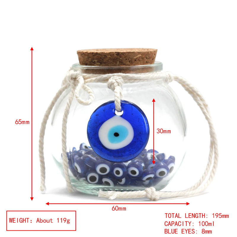 Evil Eye Drop Oil Transparent Glass Bottle