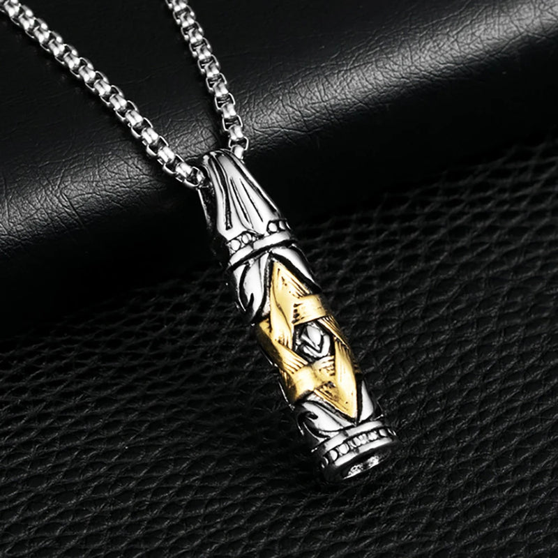 Stainless Steel Israel Bar Mitzvah Gift Necklace for Men