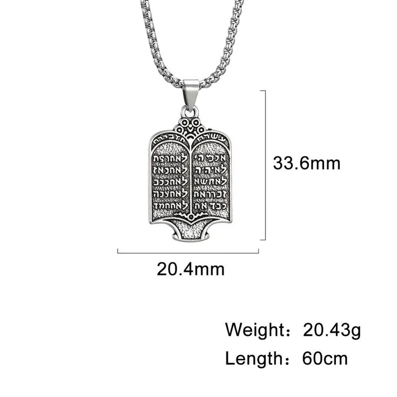 Torah Silver Color Pendant Necklace